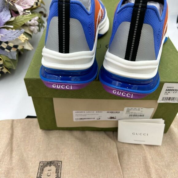 Men’s Gucci blue run low top sneaker size 11 made in Italy - Picture 6 of 9